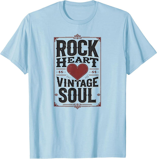 Rock Heart Vintage Soul Retro Music Design