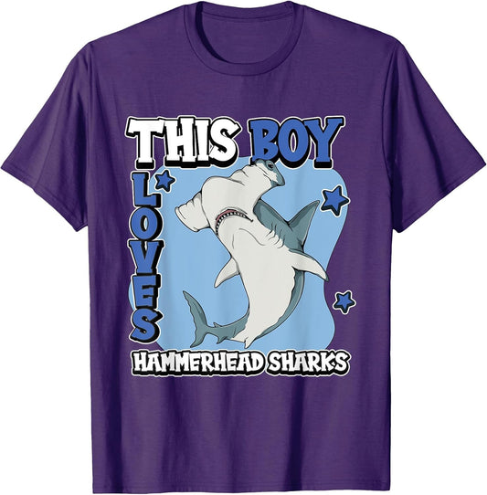 Kids Shark Quote This Boy Loves Hammerhead Sharks