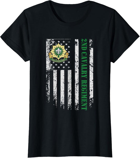 2nd Armored Cavalry Regiment Veteran USA Flag Veterans Day