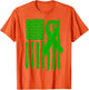 American Flag Green Ribbon Dwarfism Awareness