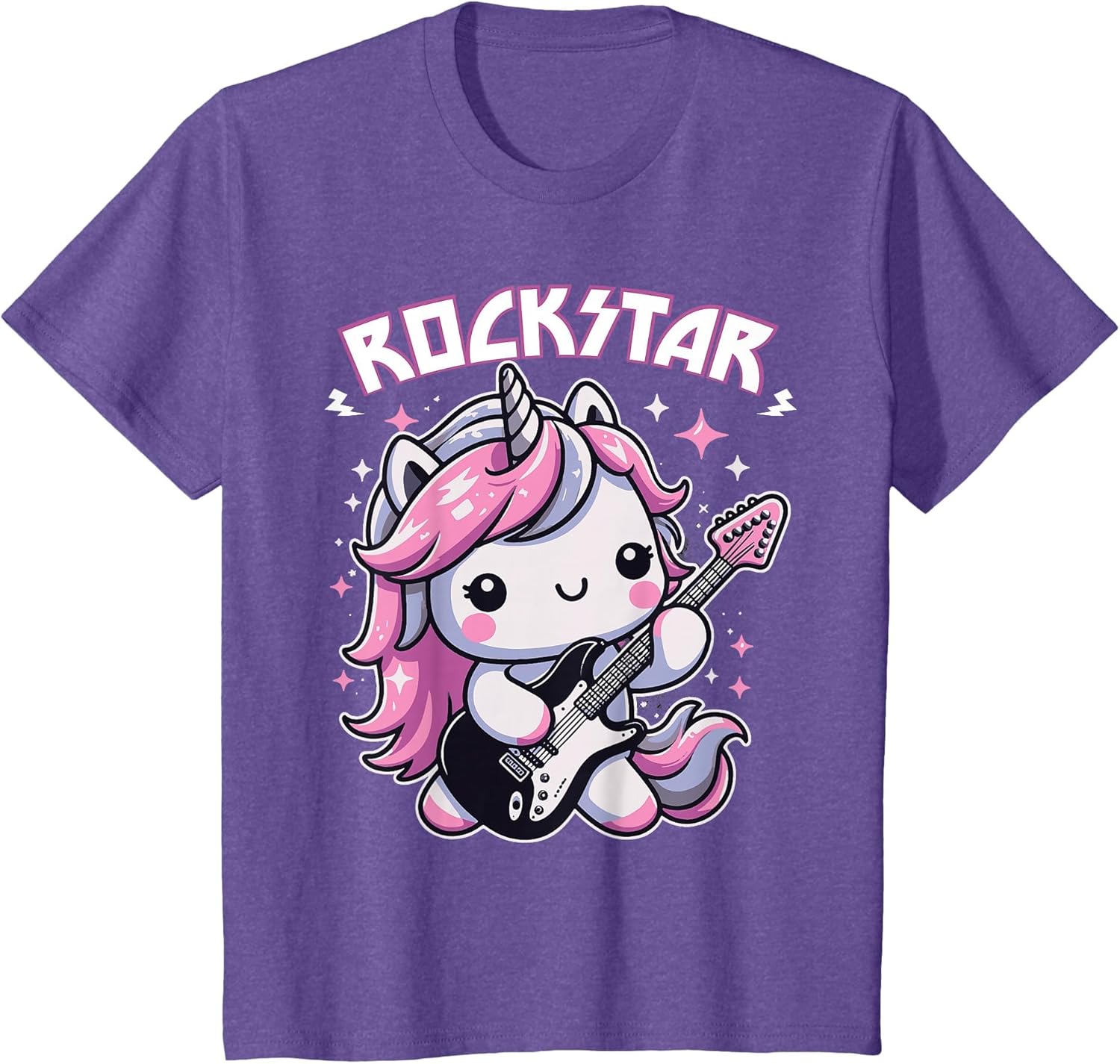Rockstar Unicorn Playing Guitar Guitarist Kids Girls