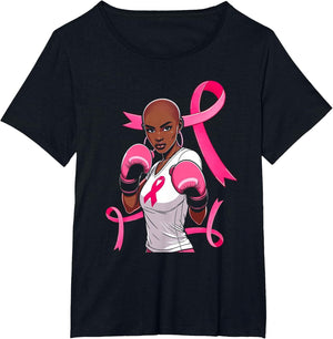 Breast Cancer Awareness African American Afro Pink Ribbon