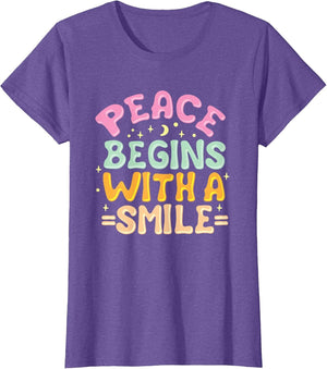 Peace Begins with a Smile Woman Children Men