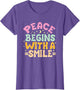 Peace Begins with a Smile Woman Children Men