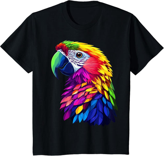 Colorful Macaw Vibrant Rainforest Birds Jungle Animals Black