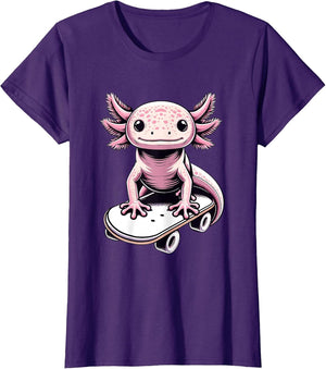 Skateboarding Axolotl Skater Skateboarder Women