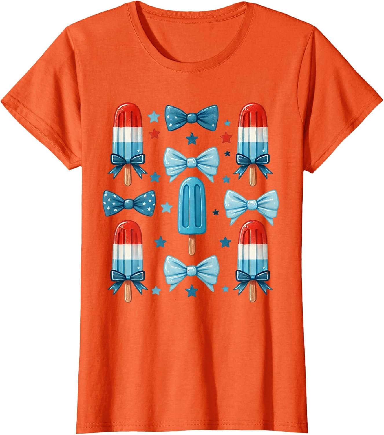 4th of July Cute Popsicle Bows Patriotic Women