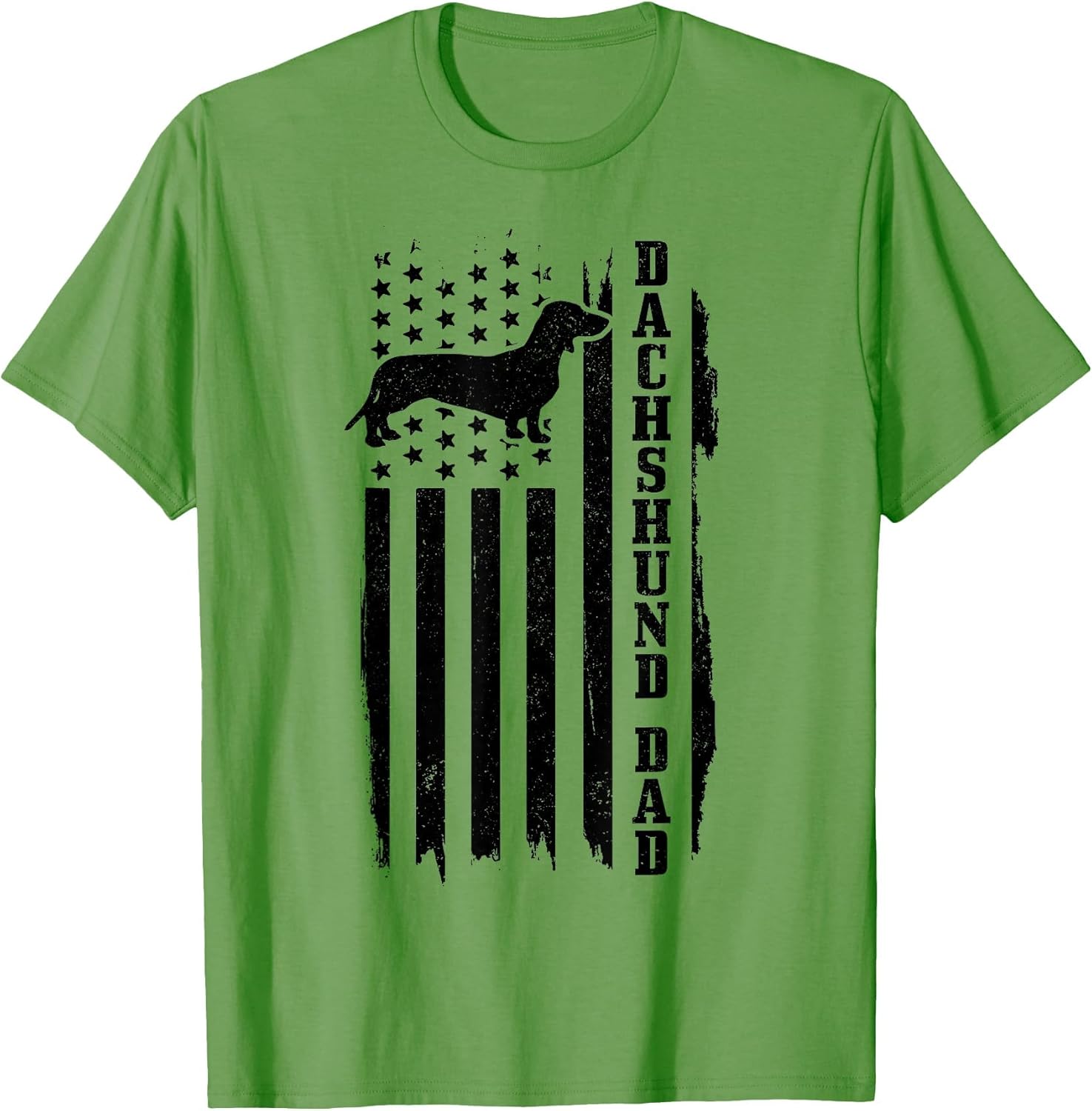 Dachshund Dad Vintage American Flag