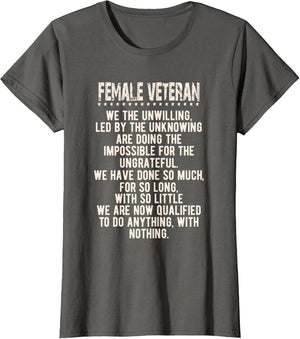Female Veteran Woman Combat Patriotic