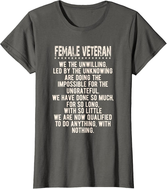 Female Veteran Woman Combat Patriotic