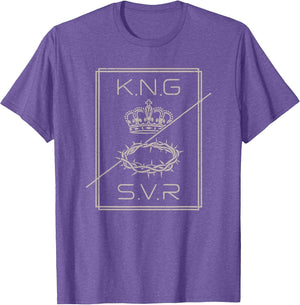 Men Jesus is King & Savior Christian Youth Teen Boy God Son