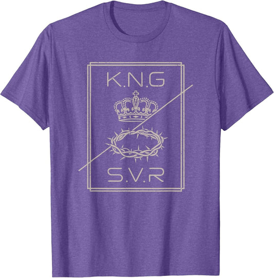 Men Jesus is King & Savior Christian Youth Teen Boy God Son