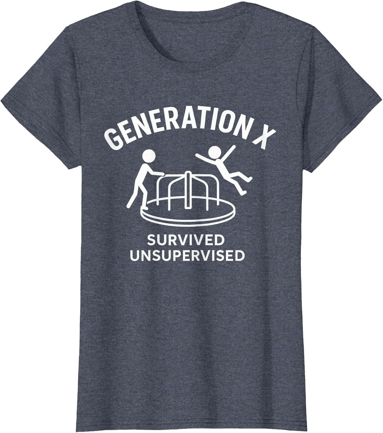 Funny Gen X Survived Unsupervised Men Women Graphic