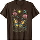 Butterfly Flowers Sun Moon Nature Colorful Art