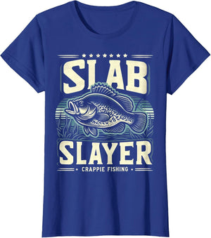 Slab Slayer Fishermen Women Kids Funny Crappie Fishing