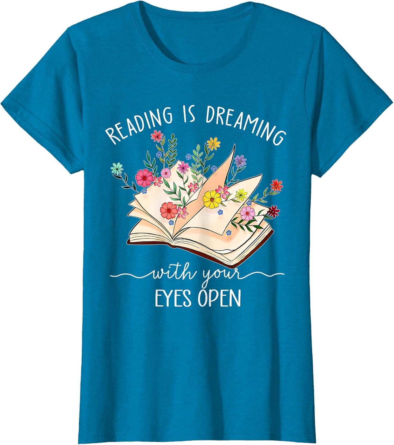 Reading is Dreaming with Your Eyes Open Floral Book Reader