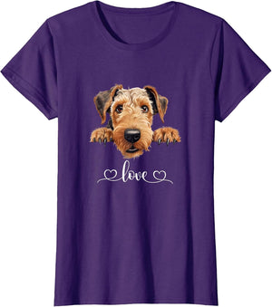 Cute Dog Graphic Love Puppy Airedale Terrier Dog