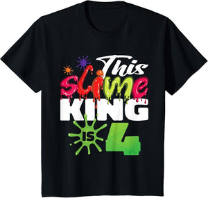 Kids This Slime King is 4 Year Old Birthday Boy 4th Birthday