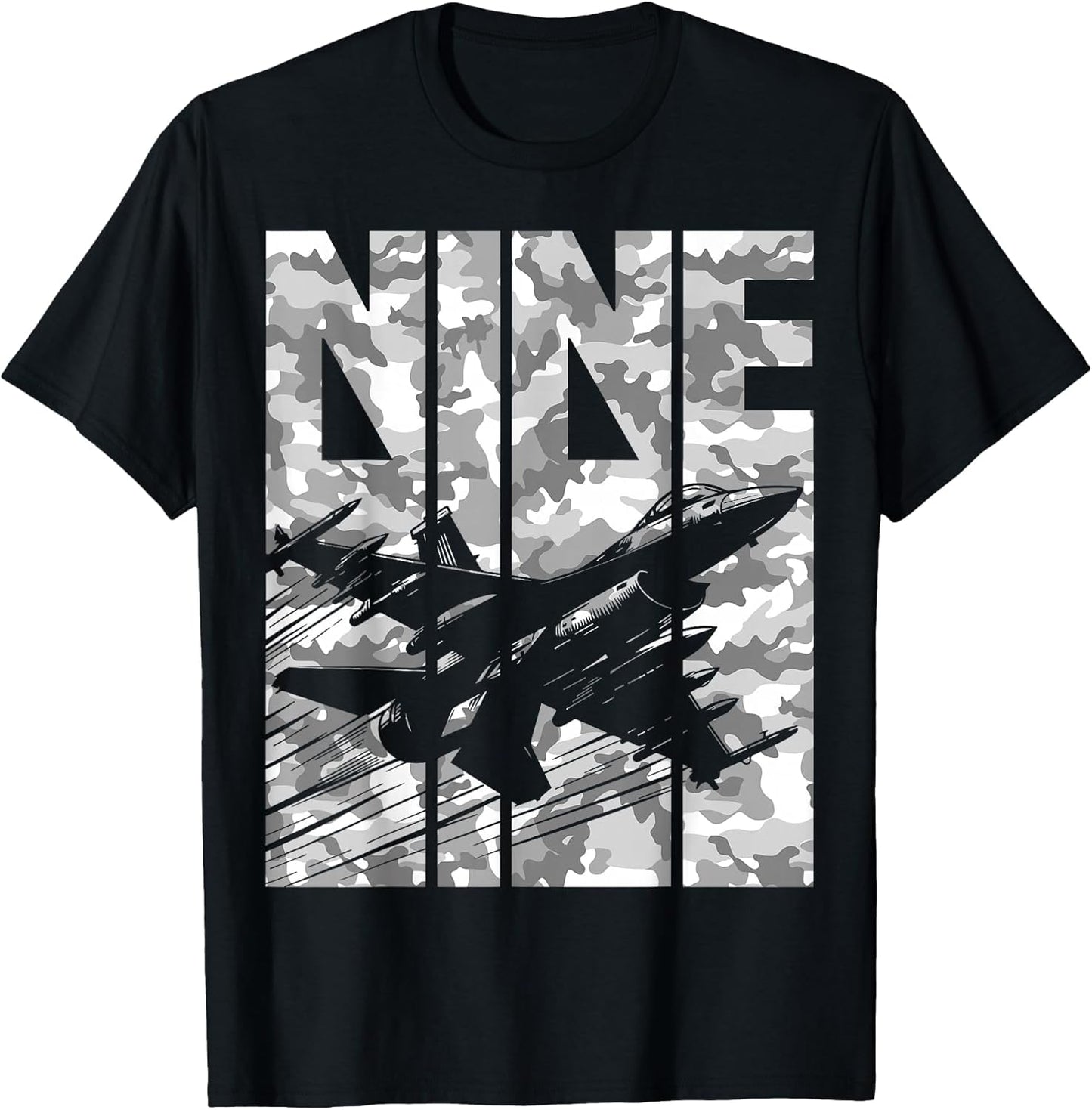 Military Fighter Jet Camo Nine Year Old Boys 9th Birthday