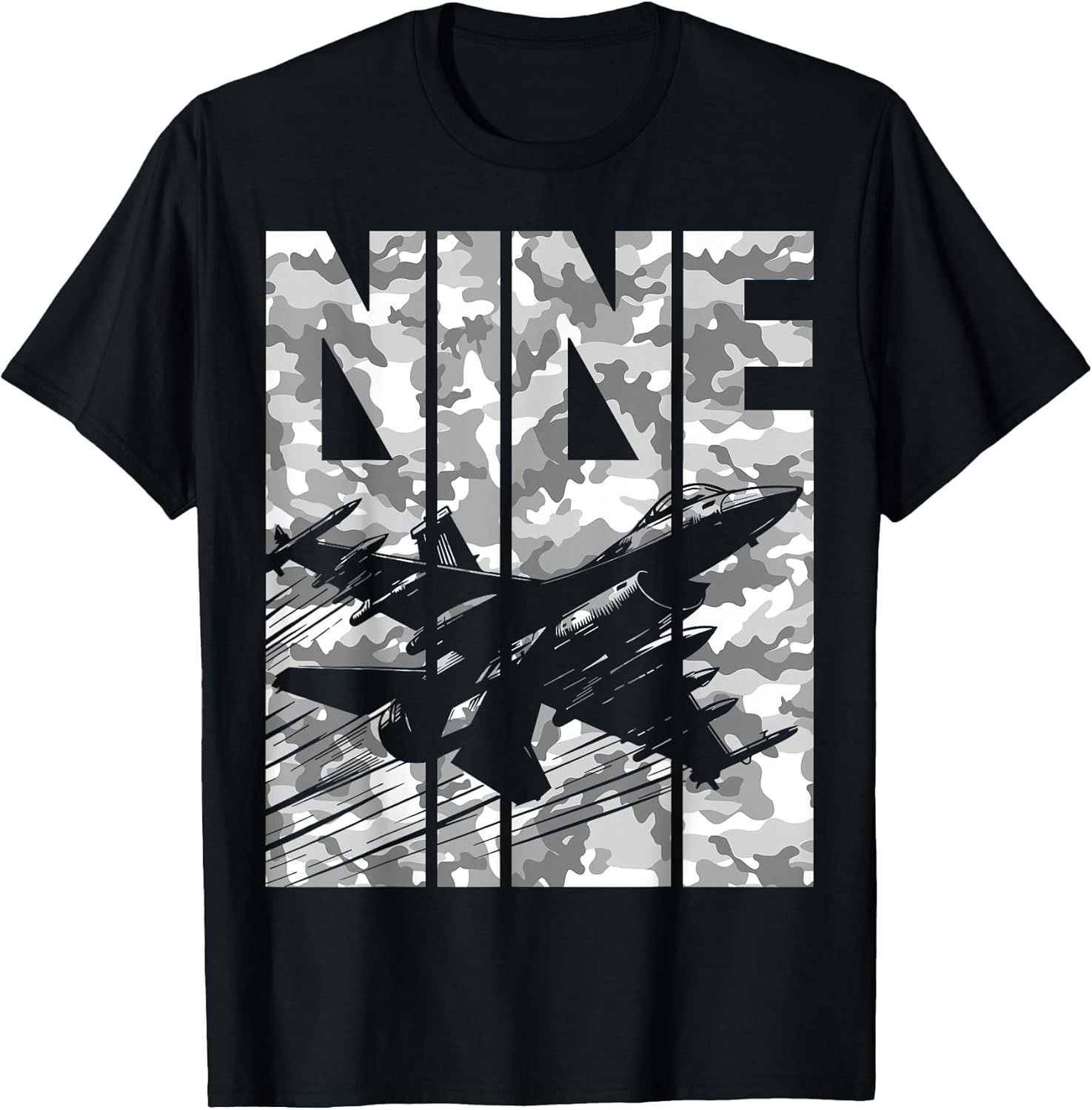 Military Fighter Jet Camo Nine Year Old Boys 9th Birthday