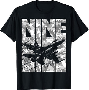 Military Fighter Jet Camo Nine Year Old Boys 9th Birthday