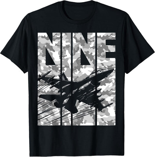 Military Fighter Jet Camo Nine Year Old Boys 9th Birthday