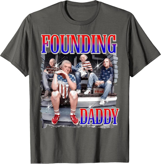 4th of July Shirt Founding Daddy George Washington 1776