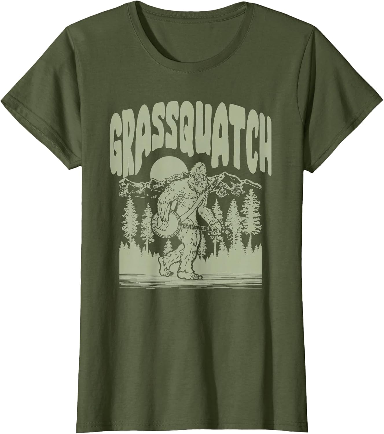 Grassquatch! Funny Bigfoot Banjo Bluegrass Sasquatch Outdoor