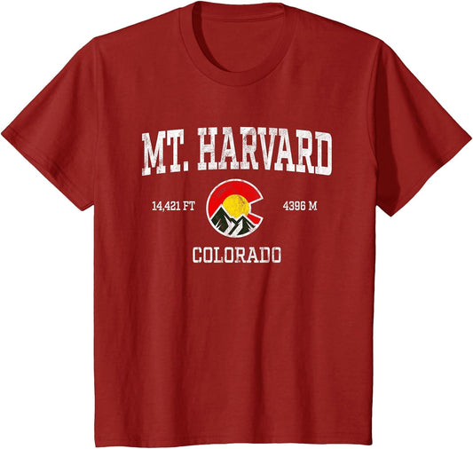 Mt Harvard Colorado Vintage Athletic Mountains