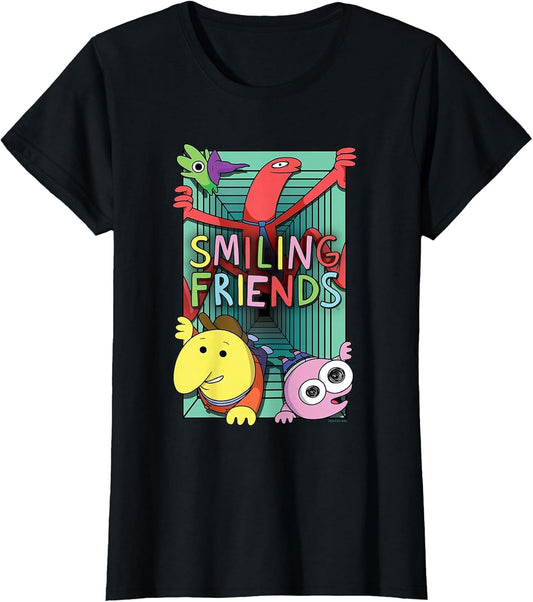 Smiling Friends Crawling Character Collage Cartoon