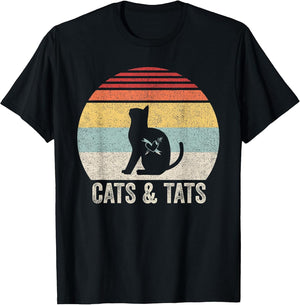 Vintage Cats and Tats Shirt Cat Tattoo Lover Cats & Tats