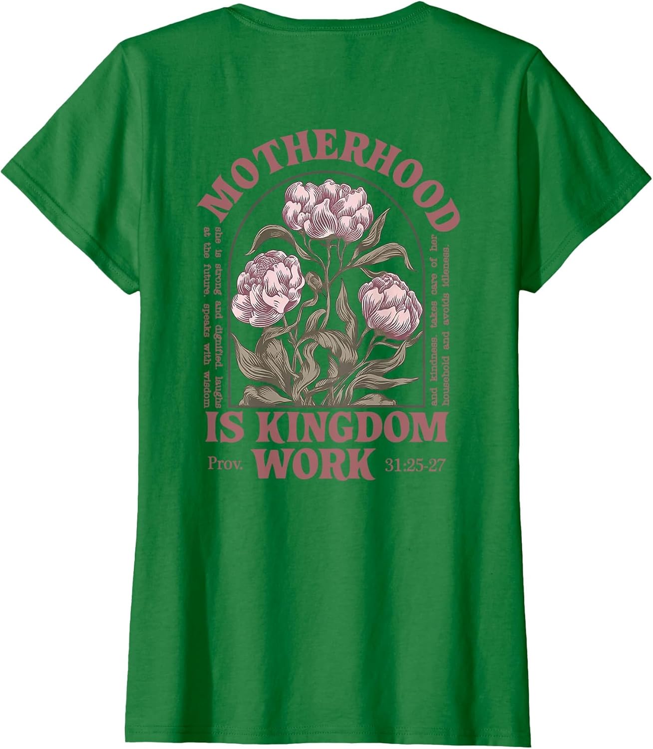 Motherhood is Kingdom Work Flower (on Back)