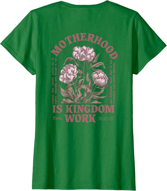 Motherhood is Kingdom Work Flower (on Back)