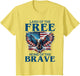 Land of The Free Home of The Brave Eagle USA Vintage Flag