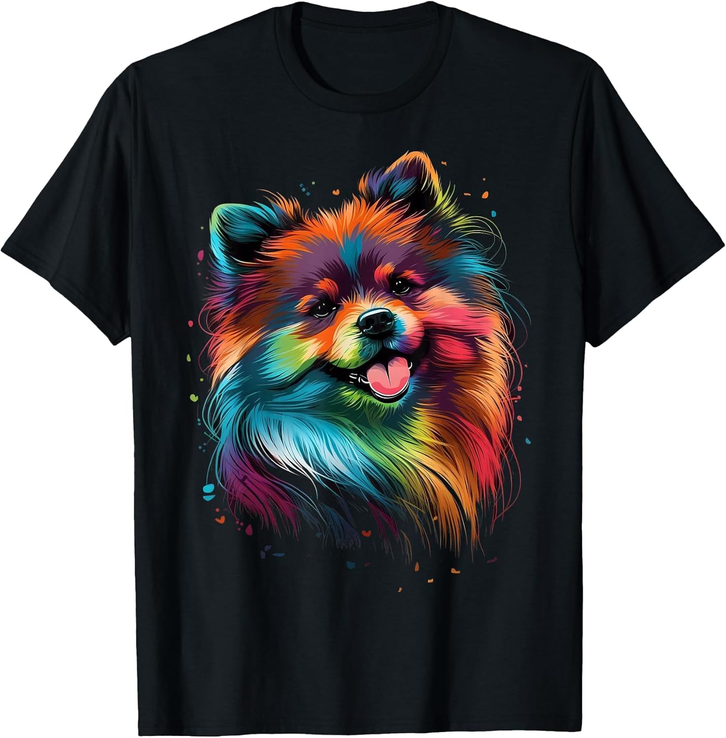 Cute Pomeranian Colorful Dog Face