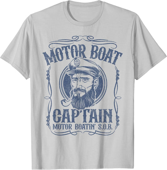 Motor Boat Captain Funny Pontoon Boating Motor Boatin Lake