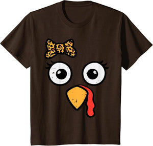 Thanksgiving Turkey Head Ribbon Women Girls Kids Teens Youth