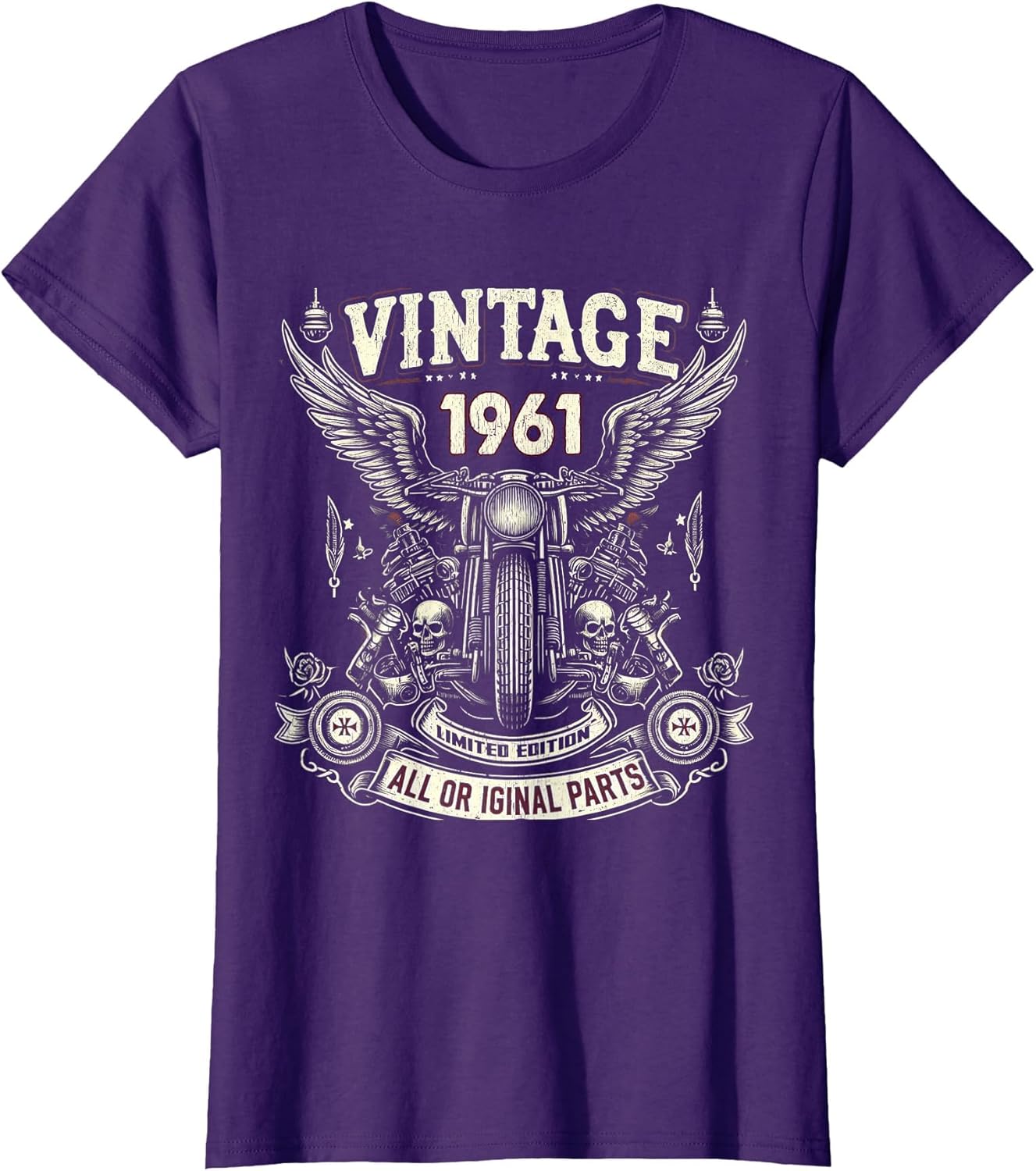 Vintage 1961 Born in 1961 63th Birthday Motorcycle Bikers