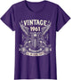 Vintage 1961 Born in 1961 63th Birthday Motorcycle Bikers