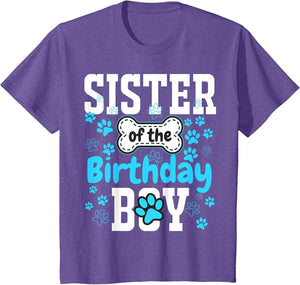 Sister of The Birthday Boy Dog Paw Pet Matching Family Party