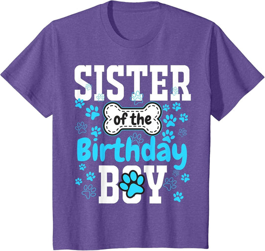 Sister of The Birthday Boy Dog Paw Pet Matching Family Party