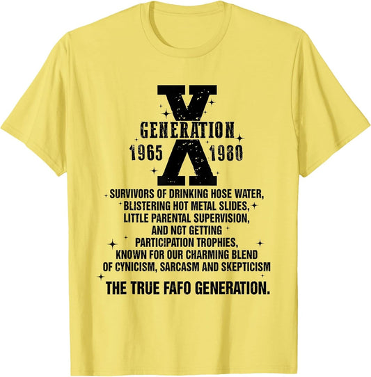 GEN X Generation X 1965 1980 The True Fafo Generation