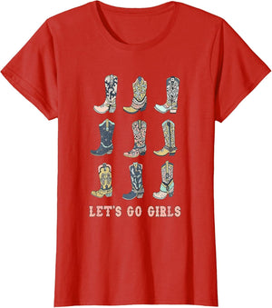 Cowgirl Boot Let's Go Girls Howdy Western Cowgirl