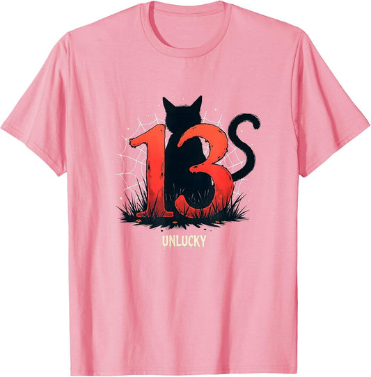 Halloween Minimalist Abstract 13 Unlucky Black Cat