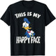 Disney Mickey and Friends Donald Duck Happy Face , Men, Black, Large