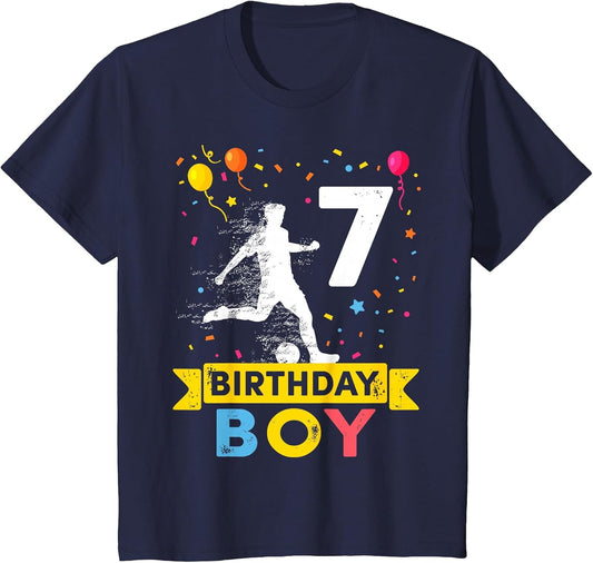 Kids 7 Year Old Birthday Boy Soccer 7th Birthday Boy