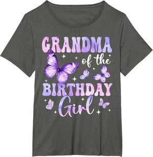 Grandma of The Birthday Girl Butterfly Family Matching