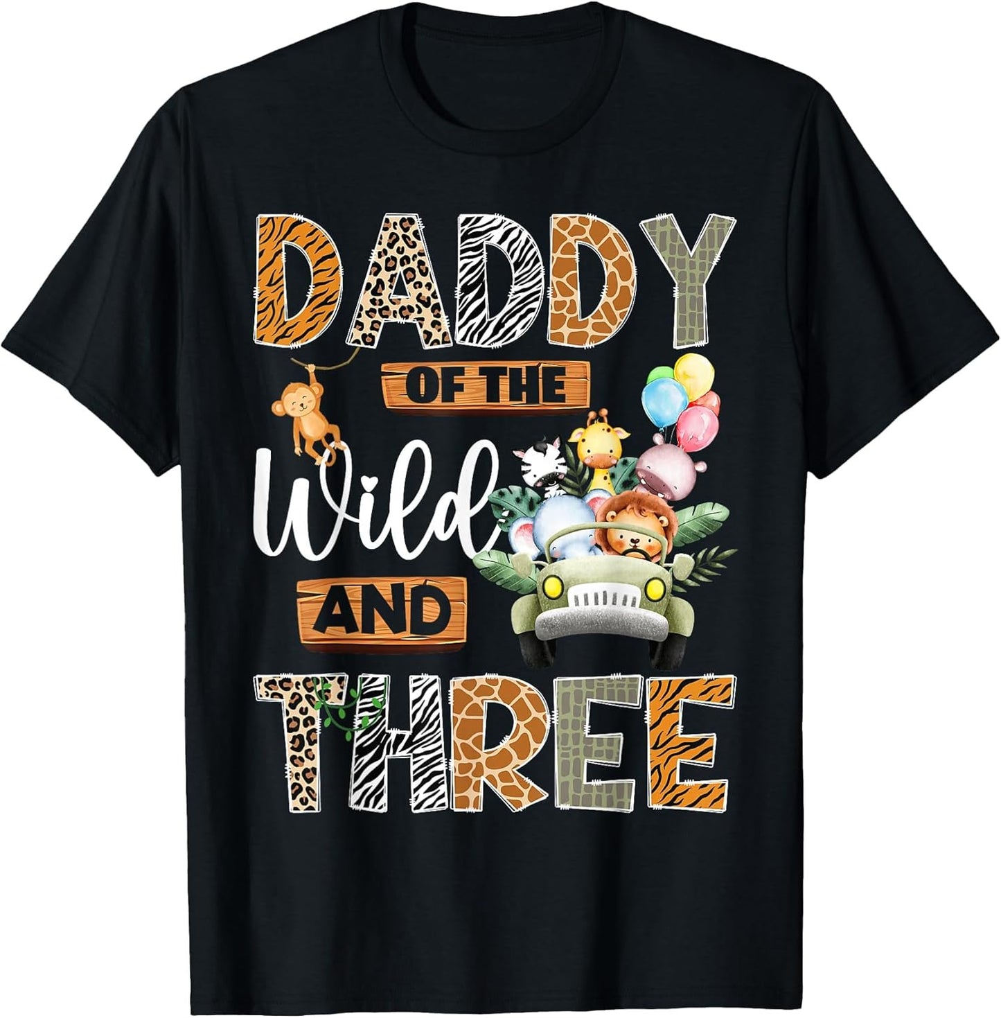 Daddy of The Wild and Three 3Rd Birthday Boy Safari Truck