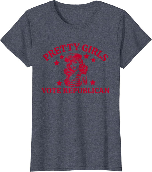 Pretty Girls Vote Republican Funny Conservative Patriotic