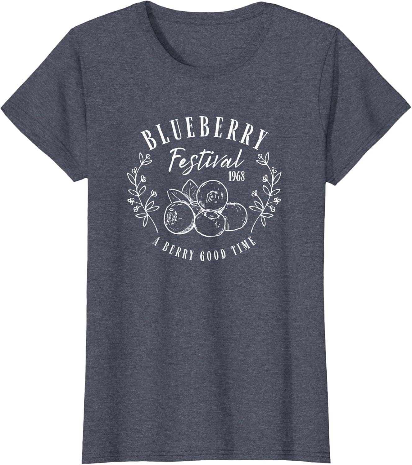 Blueberry Festival Vintage Lineart Illustration Blueberries